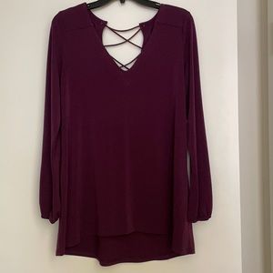 Express Purple Dressy Top